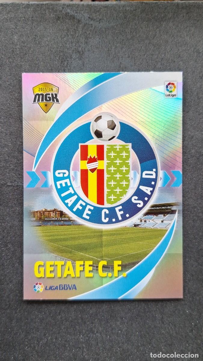 Cromos de f&uacute;tbol: L1 ESCUDO GETAFE C. F. 217 PANINI MEGACRACKS 2015 2016 15 16