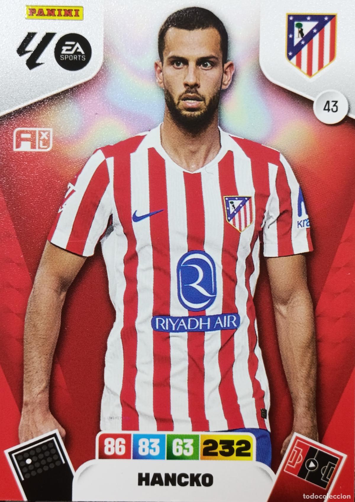 Cromos de f&uacute;tbol: 47 Hancko 43 Atletico de Madrid Basica 2025 2026 Adrenalyn XL Panini Bueno 25 26 Adre Xl - PANINI