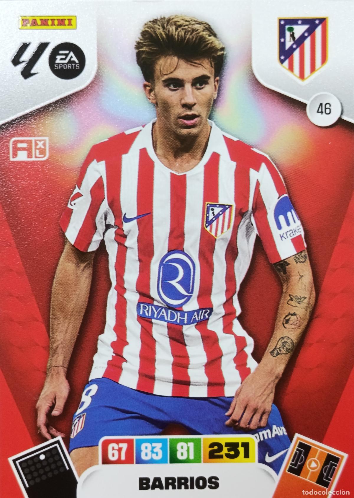 Cromos de f&uacute;tbol: 50 Barrios 46 Atletico de Madrid Basica 2025 2026 Adrenalyn XL Panini Bueno 25 26 Adre Xl - PANINI