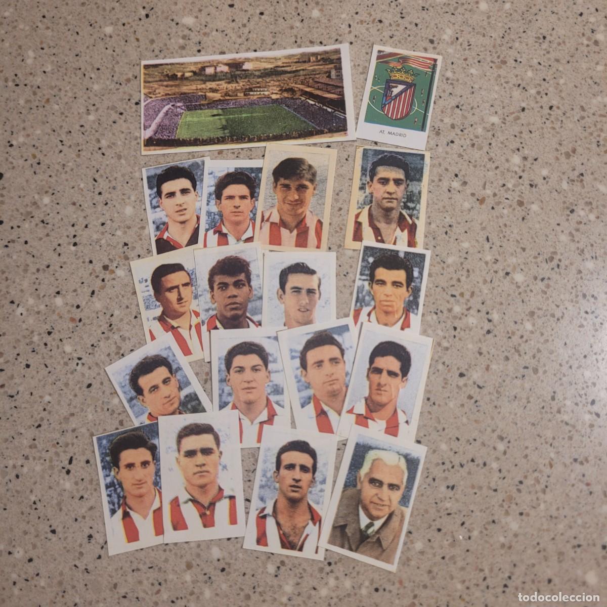 Cromos de f&uacute;tbol: LOTE DE 18 CROMOS DEL AT. MADRID, COLECCION FUTBOL 1960 DE RUIZ ROMERO. LEER COMENTARIOS