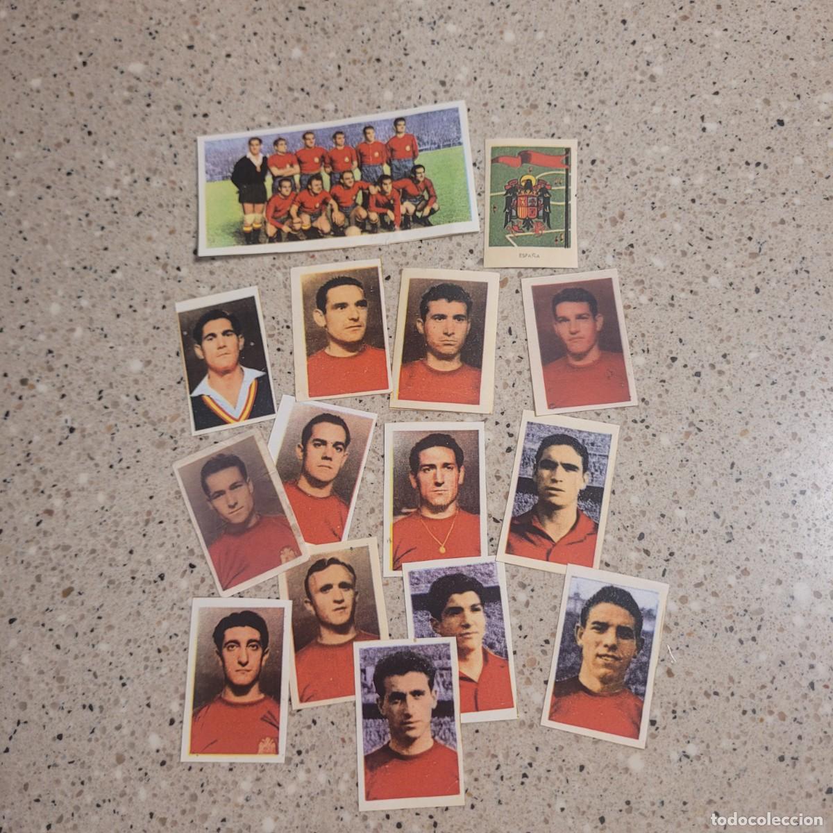 Cromos de f&uacute;tbol: LOTE DE 15CROMOS DE LA SELECCION ESPA&Ntilde;OLA, COLECCION FUTBOL 1960 DE RUIZ ROMERO. LEER COMENTARIOS