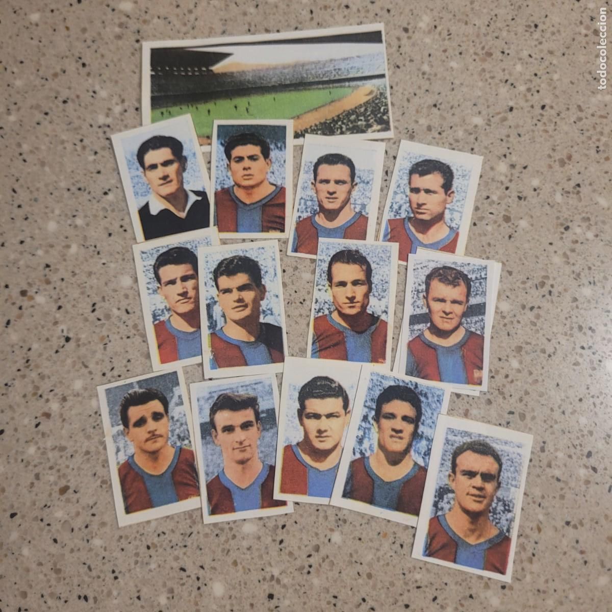 Cromos de f&uacute;tbol: LOTE DE 14 CROMOS DEL BARCELONA, COLECCION FUTBOL 1960 DE RUIZ ROMERO. LEER COMENTARIOS