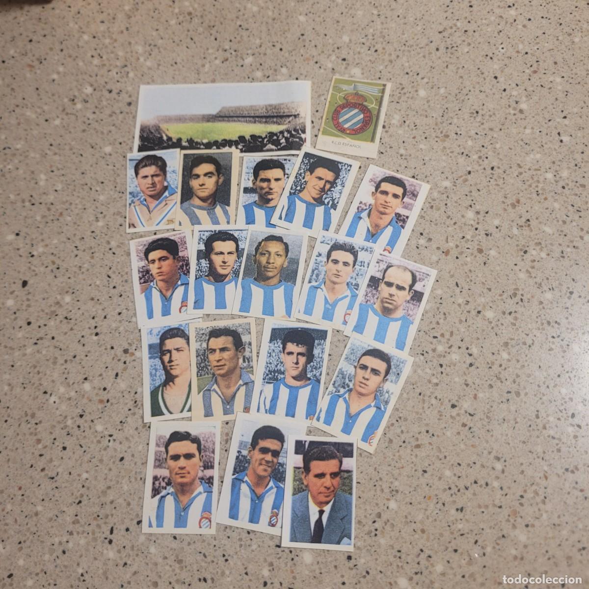Cromos de f&uacute;tbol: LOTE DE 18 CROMOS DEL ESPA&Ntilde;OL, COLECCION FUTBOL 1960 DE RUIZ ROMERO. LEER COMENTARIOS