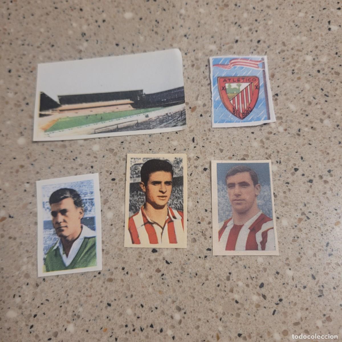 Cromos de f&uacute;tbol: LOTE DE 5 CROMOS DEL AT BILBAO COLECCION FUTBOL 1960 DE RUIZ ROMERO. LEER COMENTARIOS
