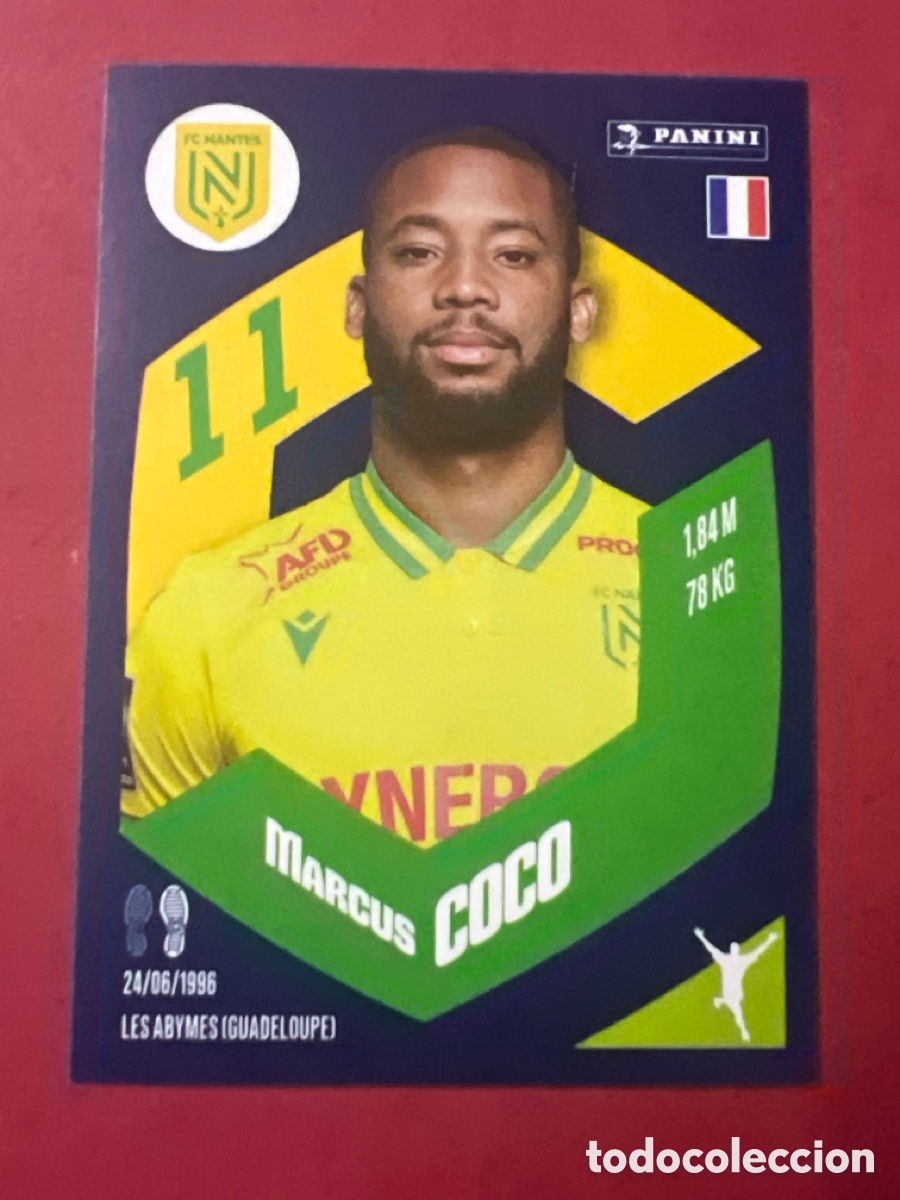 Cromos de f&uacute;tbol: C9651. Sticker PANINI FOOT 2024 Ligue 1 #295 Marcus COCO FC Nantes