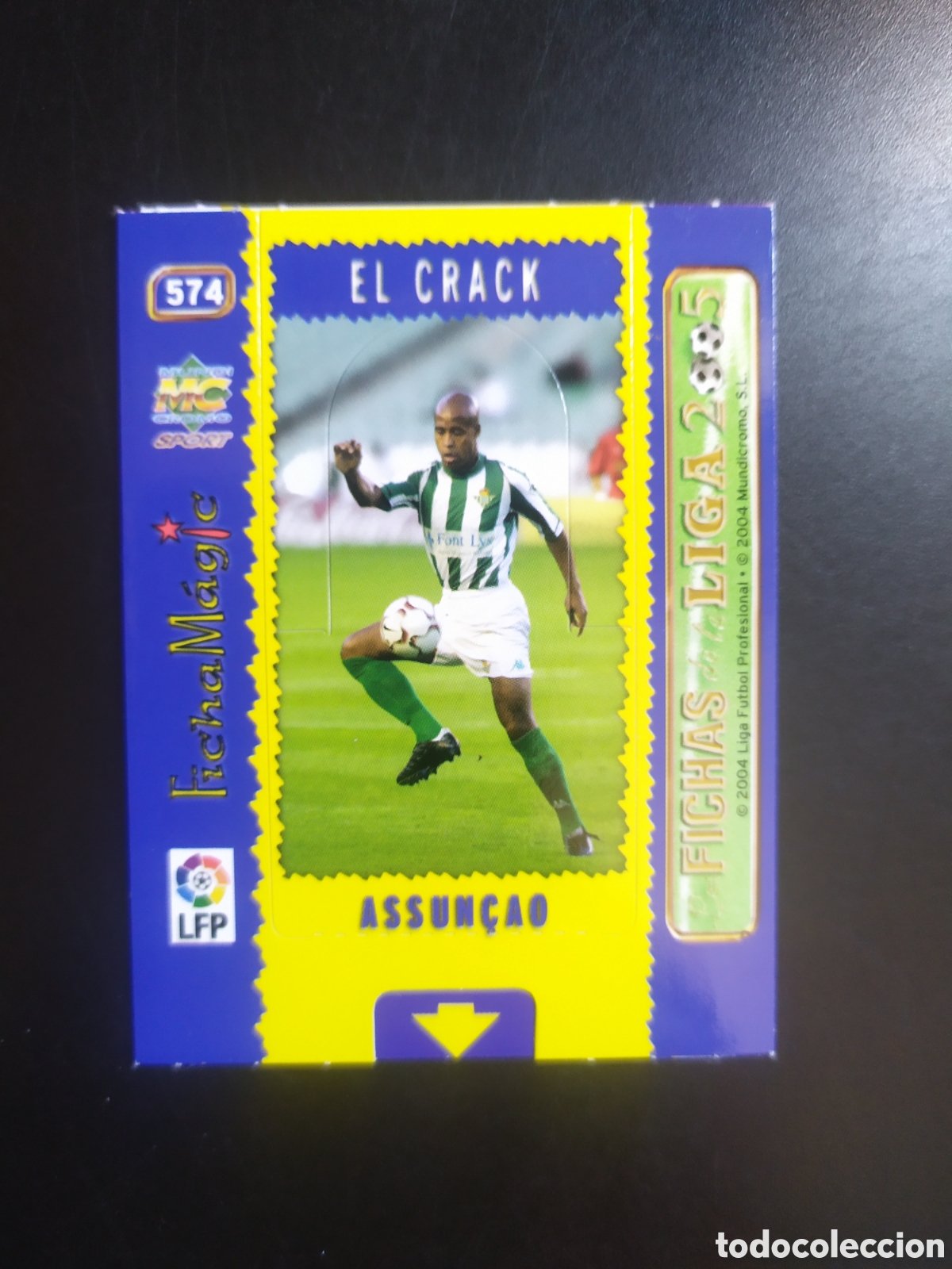 Cromos de f&uacute;tbol: Mundicromo fichas Liga 2004 2005 04 05 Assuncao magic card n&deg; 574 Real Betis