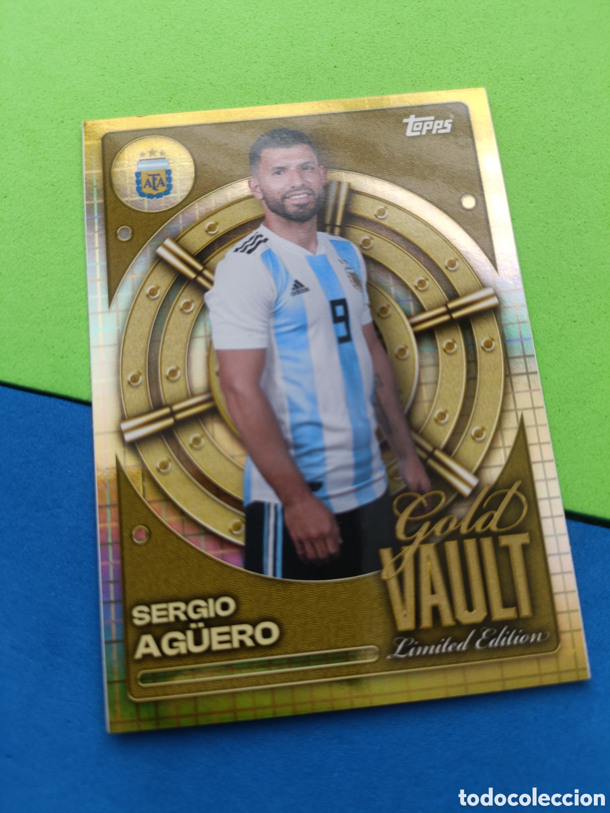 Cromos de f&uacute;tbol: TOPPS Argentina Collector Tin 25 26 2025 2026 - GV-7 Ag&uuml;ero Gold Vault