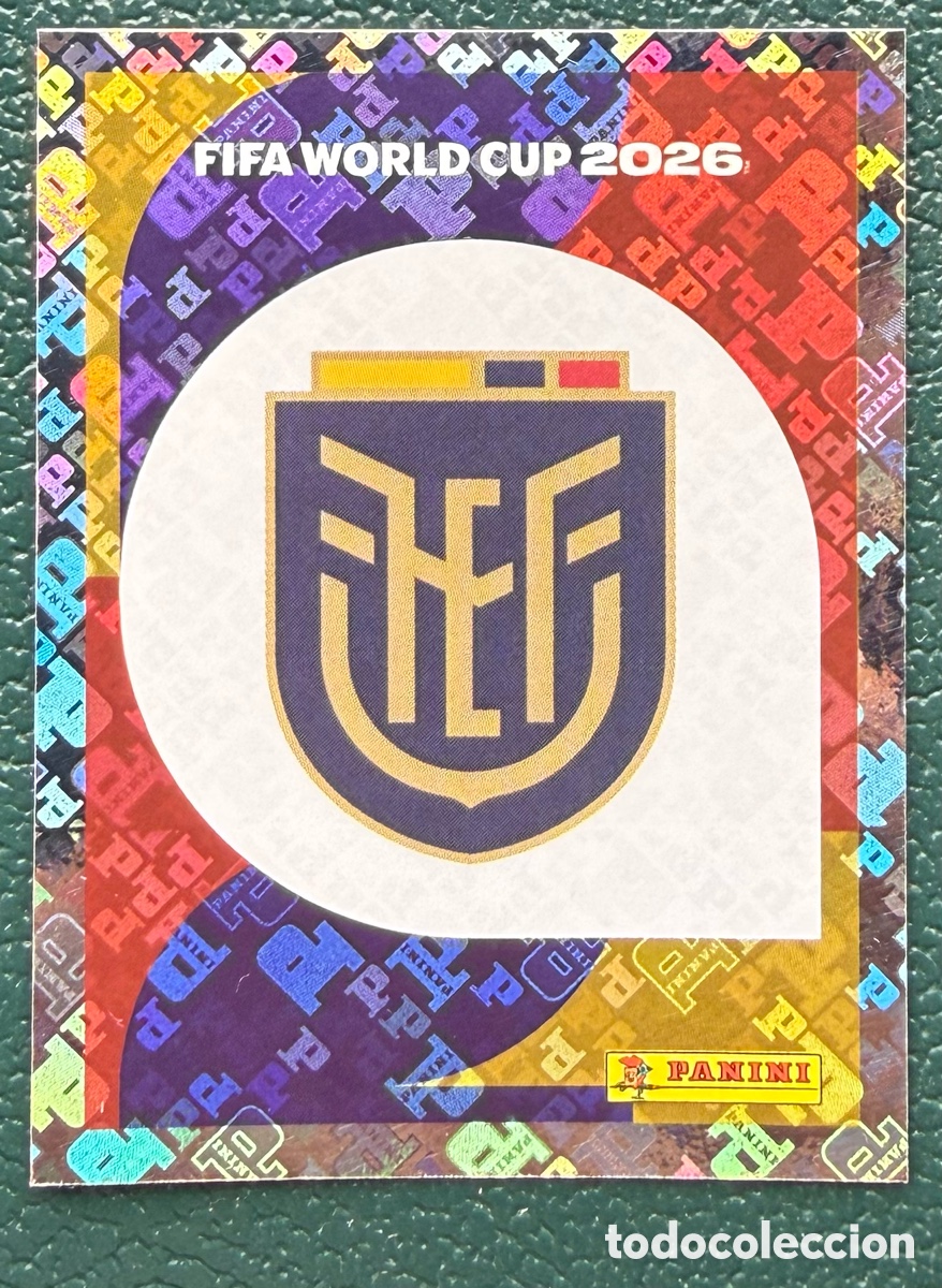 Figurine di Calcio: ECU 1 ESCUDO ECUADOR CROMOS ALBUM FIFA WORLD CUP MUNDIAL 2026 PANINI