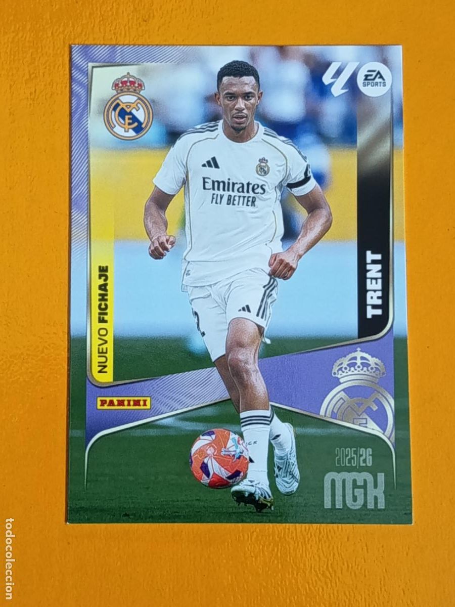 Cromos de f&uacute;tbol: 452 TRENT. NUEVO FICHAJE. REAL MADRID. C.F. MEGACRACKS 2025-26. PANINI