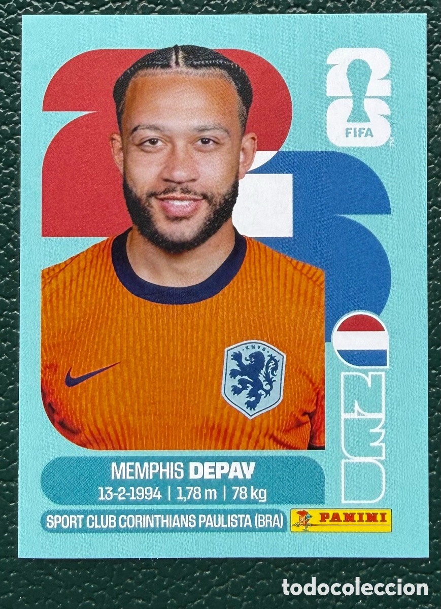 Figurine di Calcio: NED 17 MEMPHIS DEPAY HOLANDA PAISES BAJOS CROMOS ALBUM FIFA WORLD CUP MUNDIAL 2026 PANINI