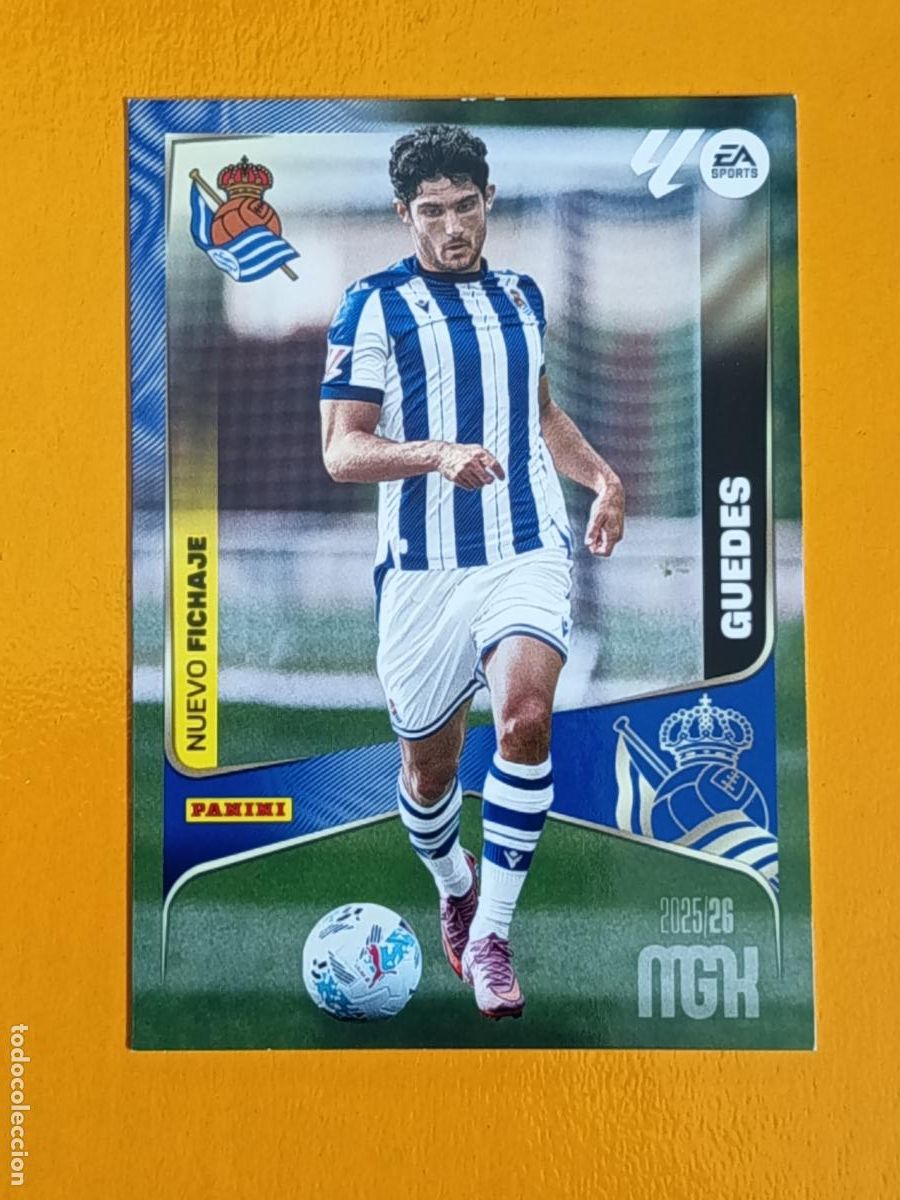 Football Stickers: 472 GUEDES. NUEVO FICHAJE. REAL SOCIEDAD. MEGACRACKS 2025-26. PANINI