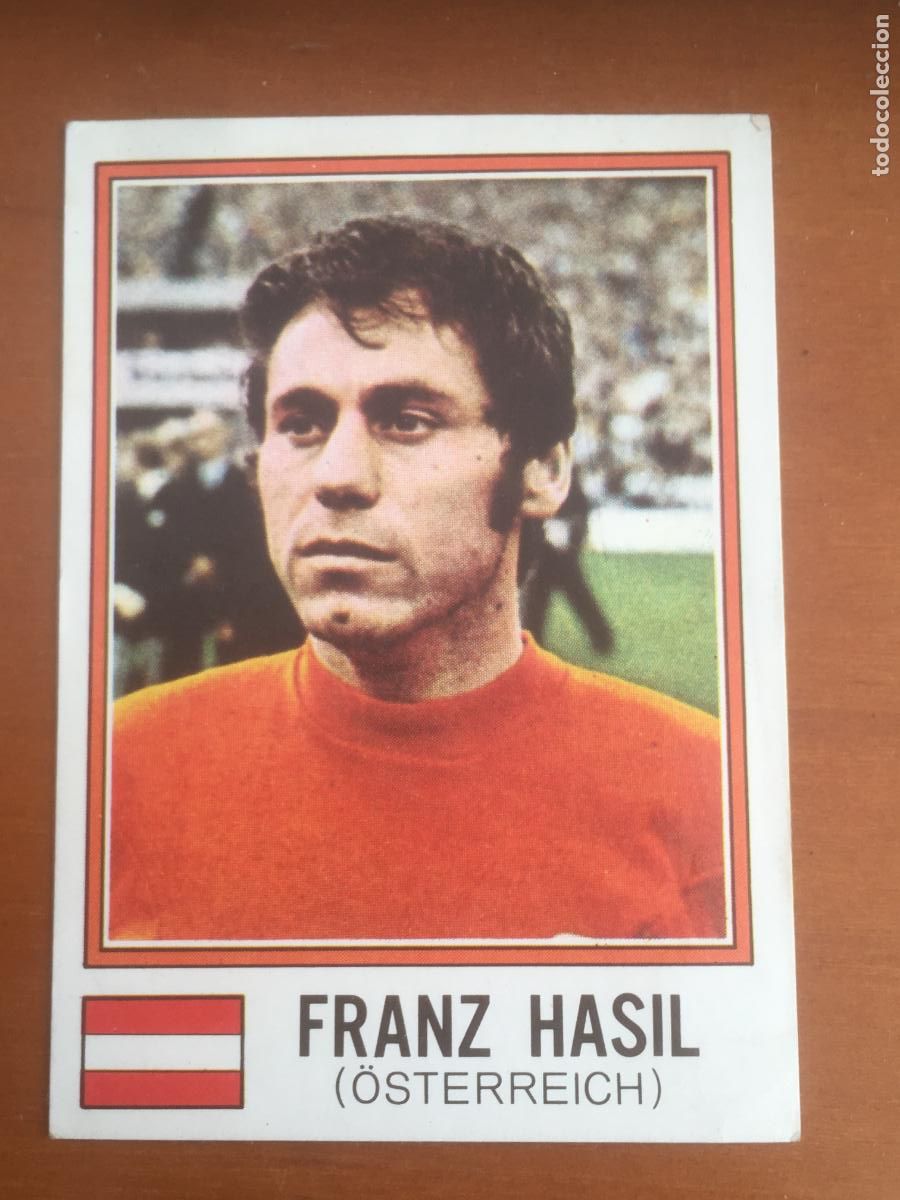 Cromos de f&uacute;tbol: hasil austria cromo n&ordm; 395 mundial futbol munich 74 1974 vulcano panini nunca pegado
