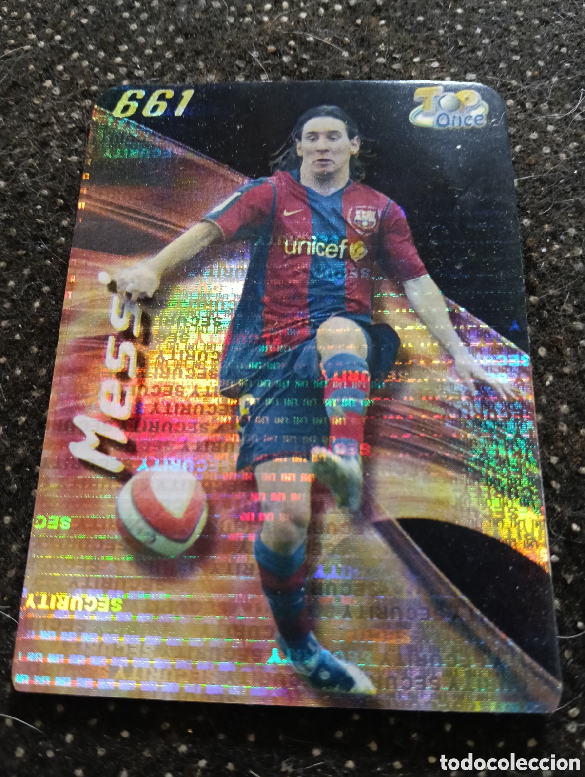 Cromos de f&uacute;tbol: MUNDICROMO LAS FICHAS DE LA LIGA 07 08 2007 2008 N&ordm; 661 MESSI BARCELONA TOP SECURITY
