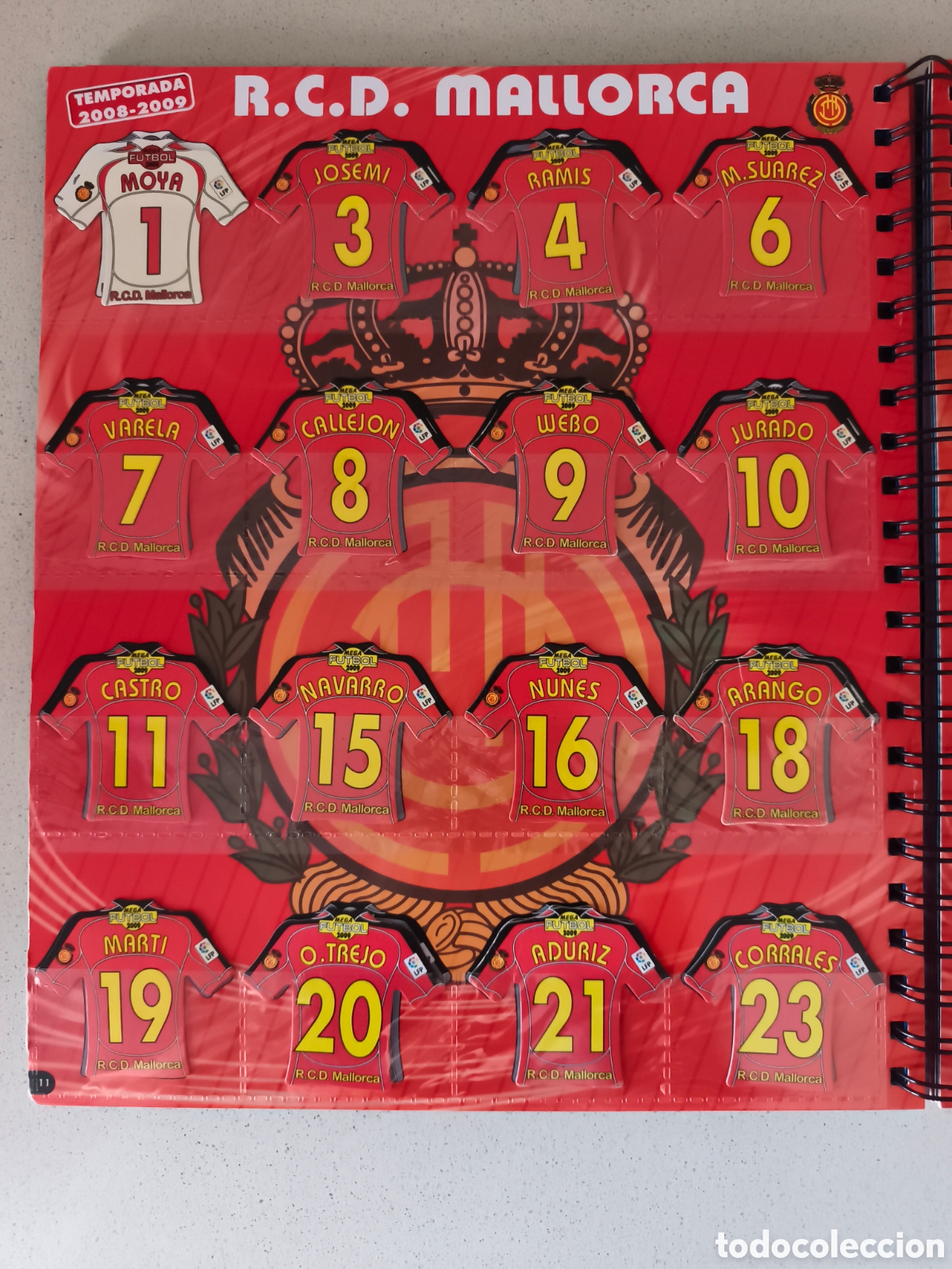 Cromos de f&uacute;tbol: EQUIPO COMPLETO MEGA FUTBOL MAGNETS MALLORCA
