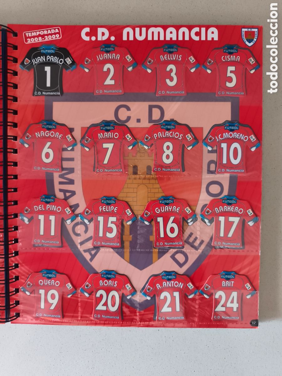Cromos de f&uacute;tbol: EQUIPO COMPLETO MEGA FUTBOL MAGNETS NUMANCIA