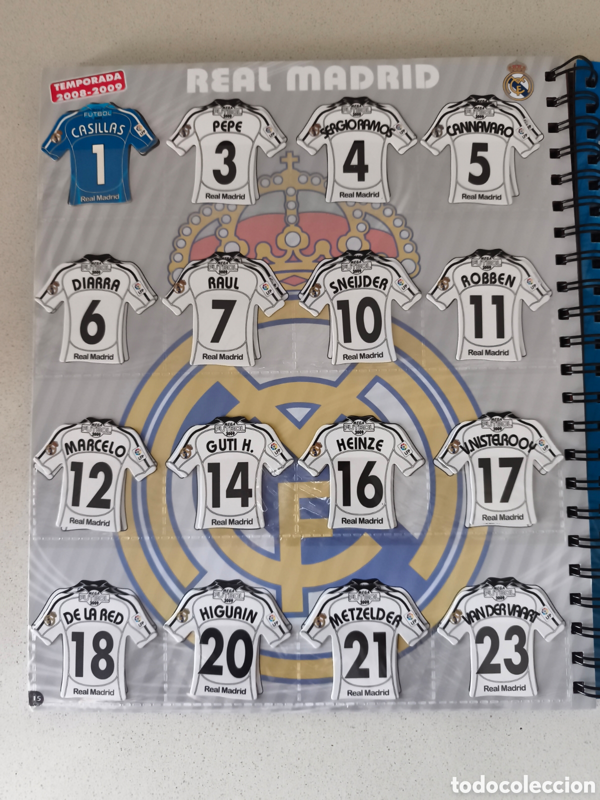 Cromos de f&uacute;tbol: EQUIPO COMPLETO MEGA FUTBOL MAGNETS REAL MADRID