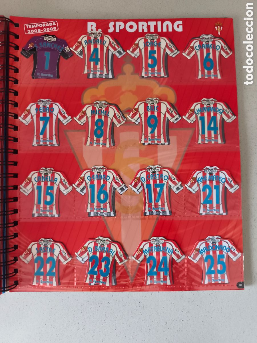 Cromos de f&uacute;tbol: EQUIPO COMPLETO MEGA FUTBOL MAGNETS SPORTING