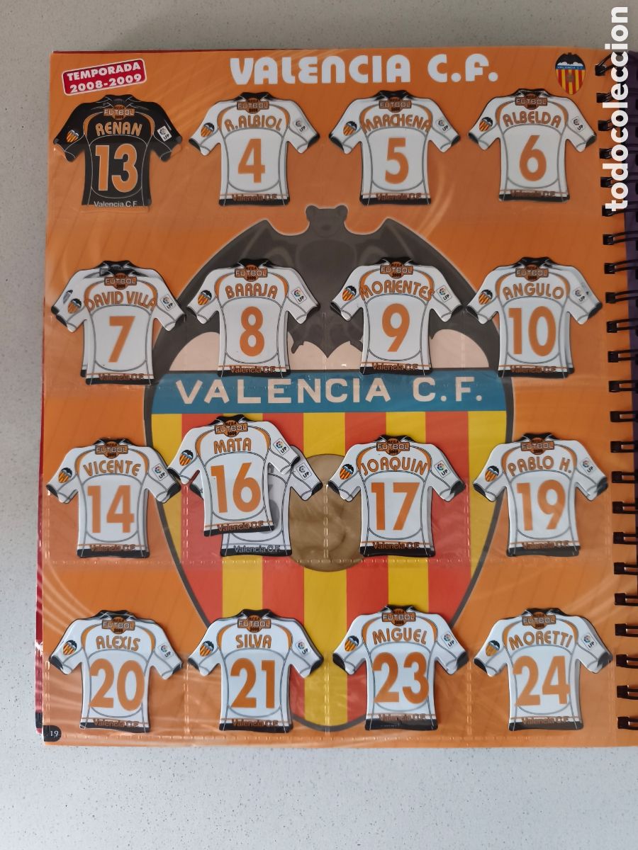 Cromos de f&uacute;tbol: EQUIPO COMPLETO MEGA FUTBOL MAGNETS VALENCIA