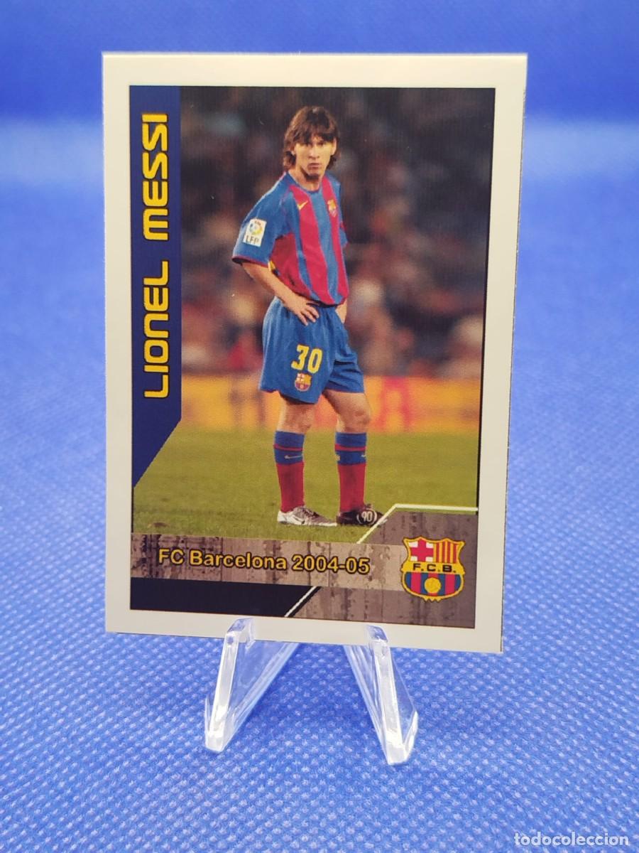 Cromos de f&uacute;tbol: #5 LIONEL MESSI 2004 2005 STATO STICKERS 2021 FC BARCELONA