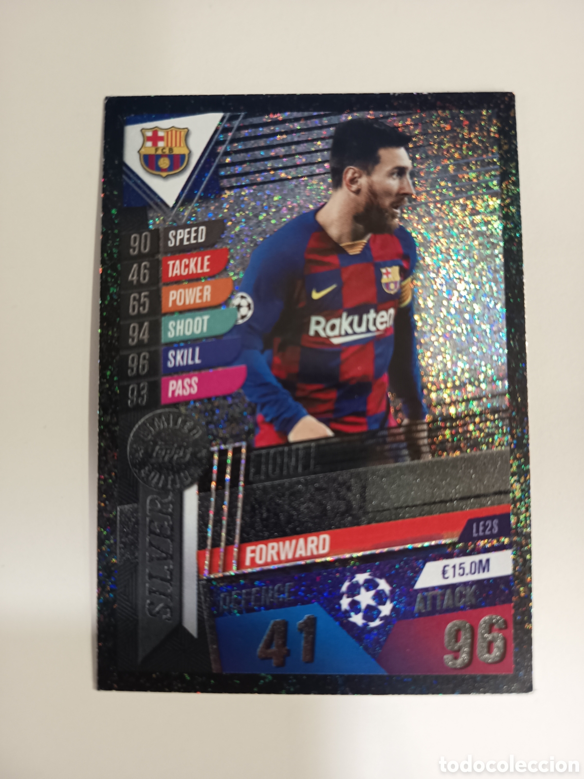 Cartes &agrave; collectionner de Football: LE2S 101 MESSI LIMITED EDITION SILVER UEFA CHAMPIONS LEAGUE TOPPS MATCH ATTAX 2019-20 2019 2020
