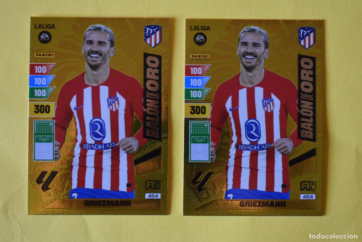 Figurine di Calcio: Lote 2 cromos Griezmann. Adrenalyn XL 2023 2024. 23 24. Bal&oacute;n de Oro. N. &ordm; 464. Panini