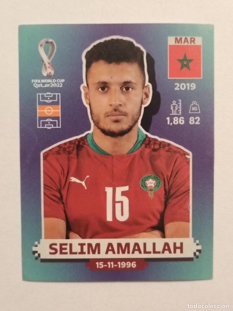Football Stickers: #MAR 10 SELIM AMALLAH (MARRUECOS) MUNDIAL QATAR 2022 PANINI