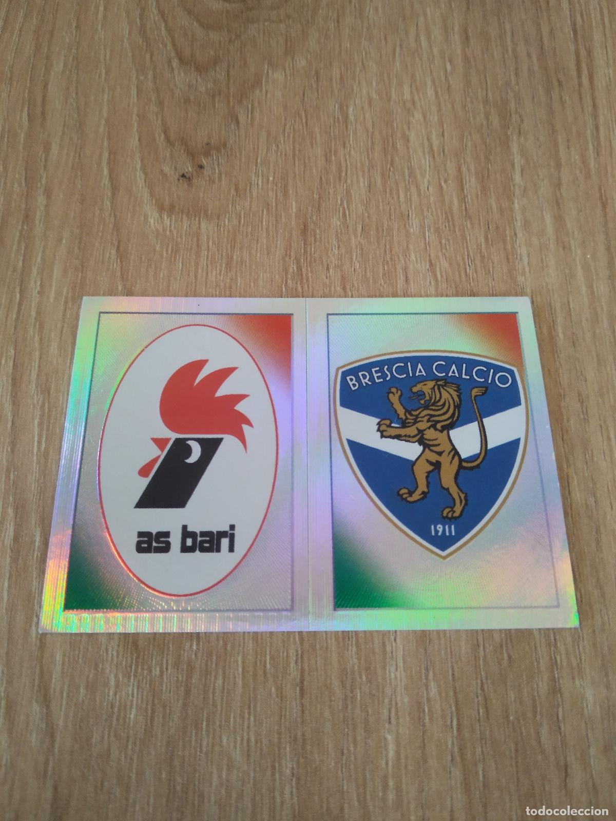 Cromos de f&uacute;tbol: 496 ESCUDO BARI BRESCIA CALCIO CROMO FUTBOL PANINI LIGA ITALIA 2011-2012 CALCIATORI 11-12