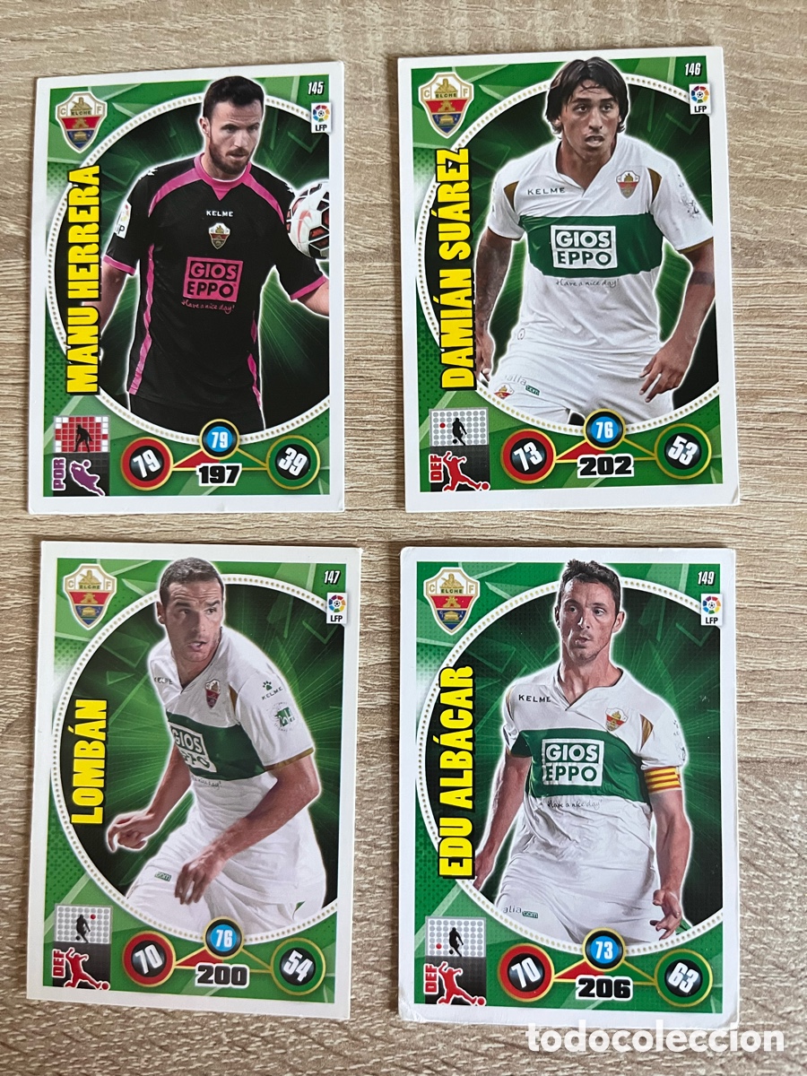 Cromos de f&uacute;tbol: ELCHE ADRENALYN 2014 2015 14 15 LOTE B&Aacute;SICO