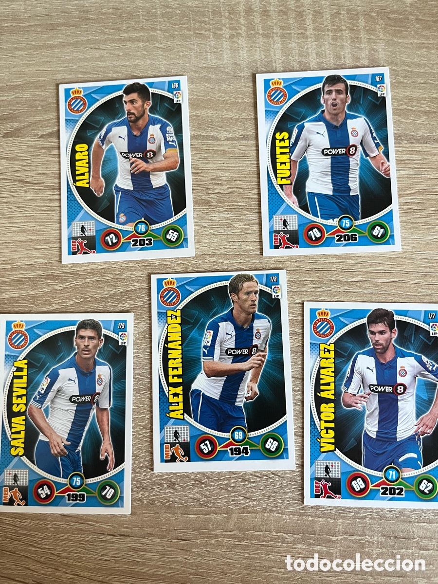 Cromos de f&uacute;tbol: ESPA&Ntilde;OL ESPANYOL ADRENALYN 2014 2015 14 15 LOTE B&Aacute;SICO