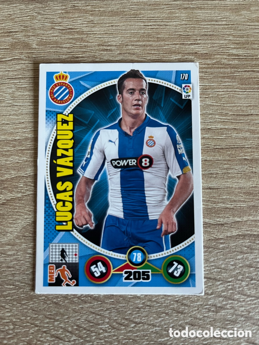 Cromos de f&uacute;tbol: 170 LUCAS V&Aacute;ZQUEZ ADRENALYN 2014 2015 14 15 ESPA&Ntilde;OL ESPANYOL