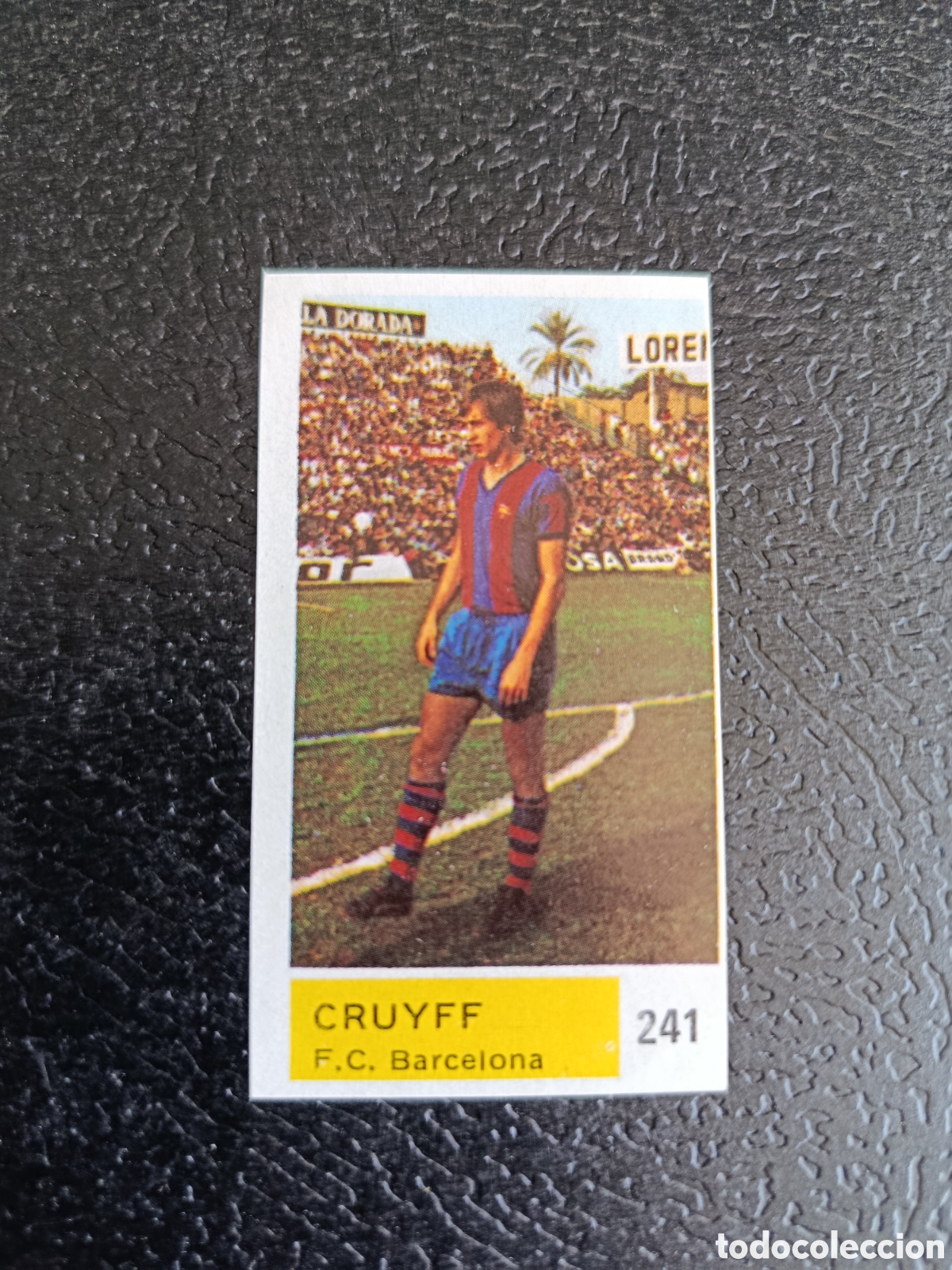 Cromos de f&uacute;tbol: Cromo imposible 241 Cruyff Barcelona Ediciones Estadio 76 77 Liga 1976 1977 NUNCA PEGADO