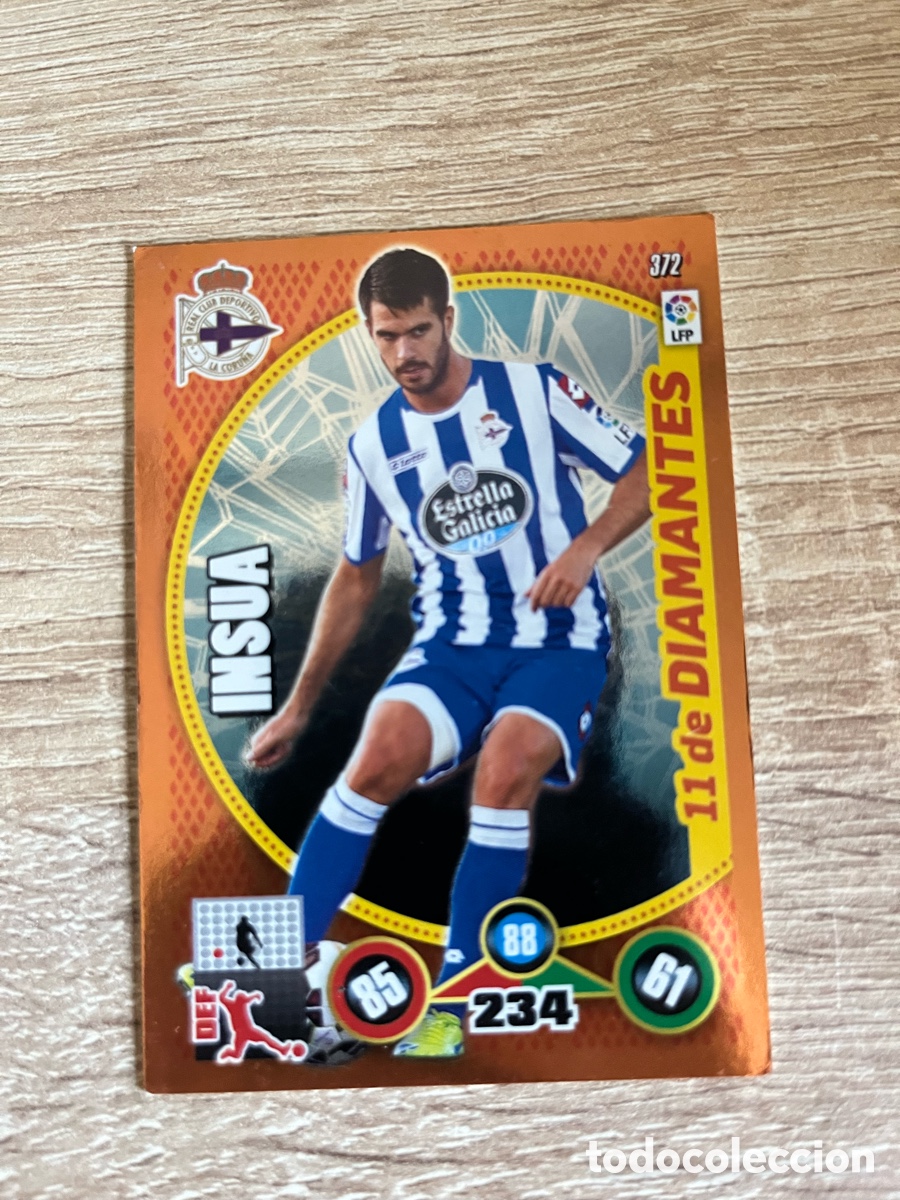Cromos de f&uacute;tbol: 372 INSUA 11 DE DIAMANTES ADRENALYN 2014 2015 14 15 DEPORTIVO DE A CORU&Ntilde;A