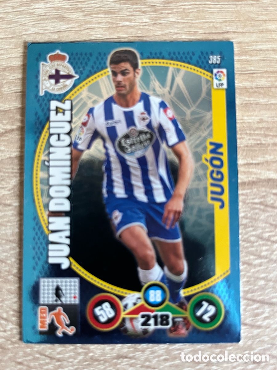 Cromos de f&uacute;tbol: 385 JUAN DOM&Iacute;NGUEZ JUG&Oacute;N ADRENALYN 2014 2015 14 15 DEPORTIVO A CORU&Ntilde;A