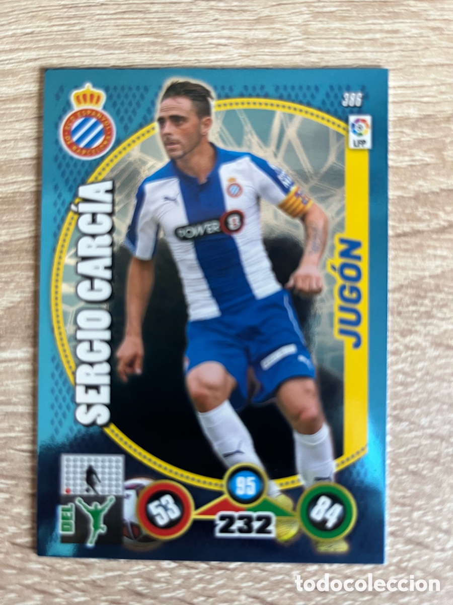 Figurine di Calcio: 386 SERGIO GARC&Iacute;A JUG&Oacute;N ADRENALYN 2014 2015 14 15 ESPA&Ntilde;OL ESPANYOL