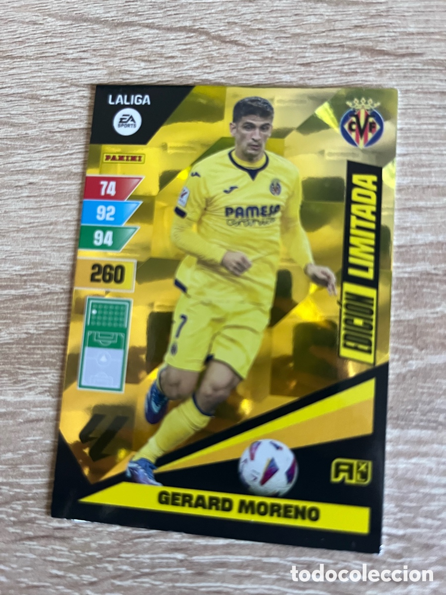 Cromos de f&uacute;tbol: GERARD MORENO EDICI&Oacute;N LIMITADA EDL ADRENALYN 2023 2024 23 24 VILLARREAL