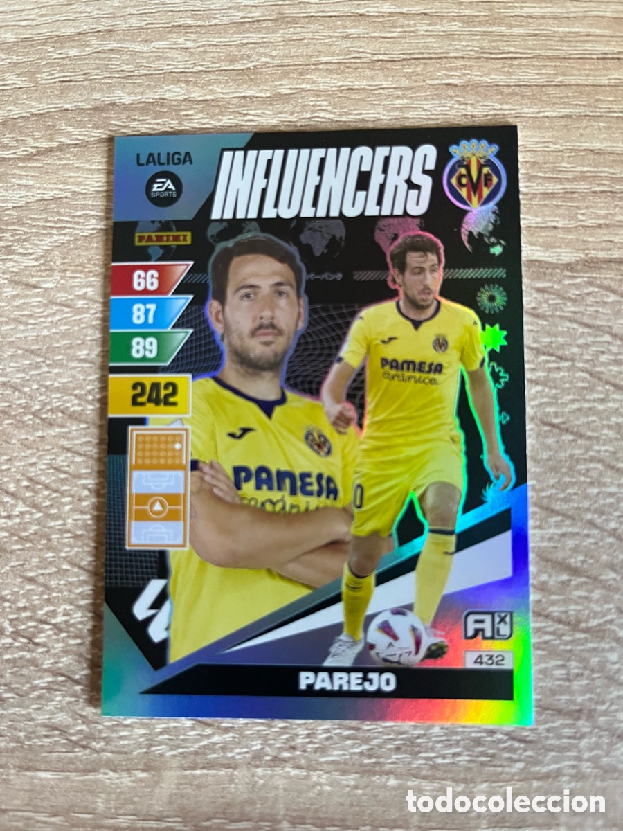 Cromos de f&uacute;tbol: 432 PAREJO INFLUENCERS ADRENALYN 2023 2024 23 24 VILLARREAL