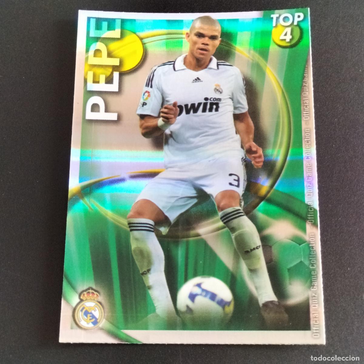 Cromos de f&uacute;tbol: 560 PEPE TOP VERDE RAYAS REAL MADRID CROMOS ALBUM MUNDICROMO LIGA FUTBOL QUIZ GAME 2010 2011 10 11