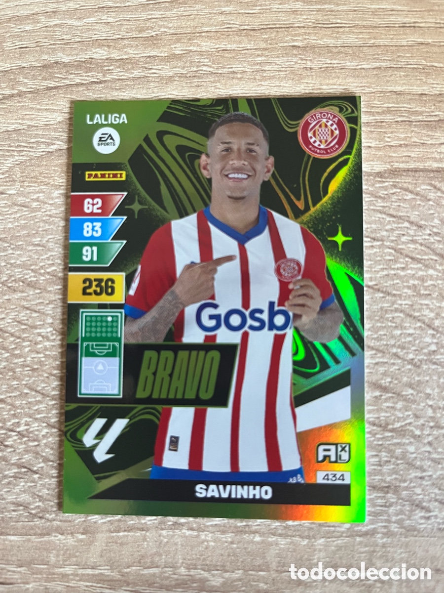 Cromos de f&uacute;tbol: 434 SAVINHO BRAVO ADRENALYN 2023 2024 23 24 GIRONA