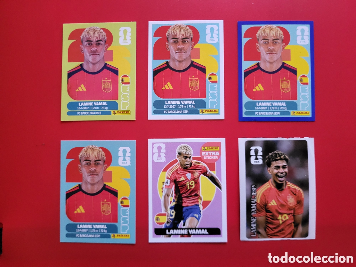 Fu&szlig;ball-Sticker: Lote stickers Lamine Yamal Panini World Cup 2026