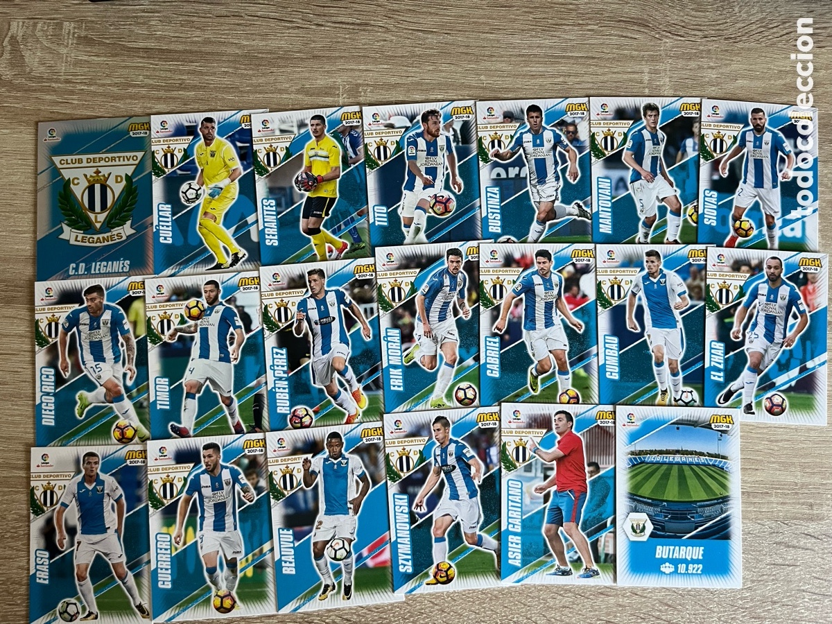 Figurine di Calcio: LEGAN&Eacute;S MEGACRACKS MGK 2017 2018 17 18 LOTE COLECCI&Oacute;N EQUIPO COMPLETO