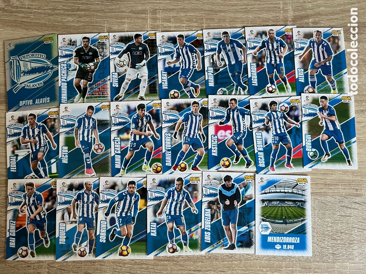 Figurine di Calcio: ALAV&Eacute;S MEGACRACKS MGK 2017 2018 17 18 EQUIPO COMPLETO