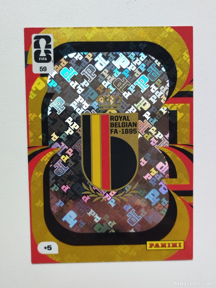 Figurine di Calcio: CROMO CARD ADRENALYN PANINI MUNDIAL WORLD CUP 2026 ESCUDO 59 BELGICA