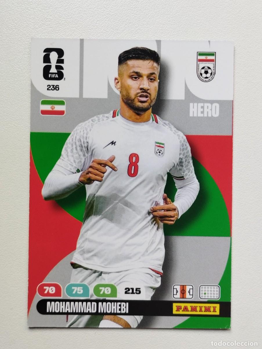 Cromos de f&uacute;tbol: CROMO CARD ADRENALYN PANINI MUNDIAL WORLD CUP 2026 HERO MOHAMMAD MOHEBI 236 IRAN