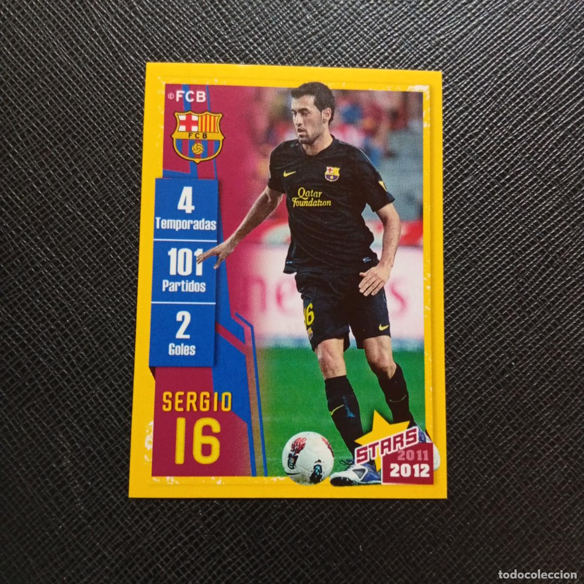 Cromos de f&uacute;tbol: 77 SERGIO BUSQUETS BARCELONA PANINI COLECCION OFICIAL 2011 2012 CROMO 11 12 - SIN PEGAR - A155 PG21