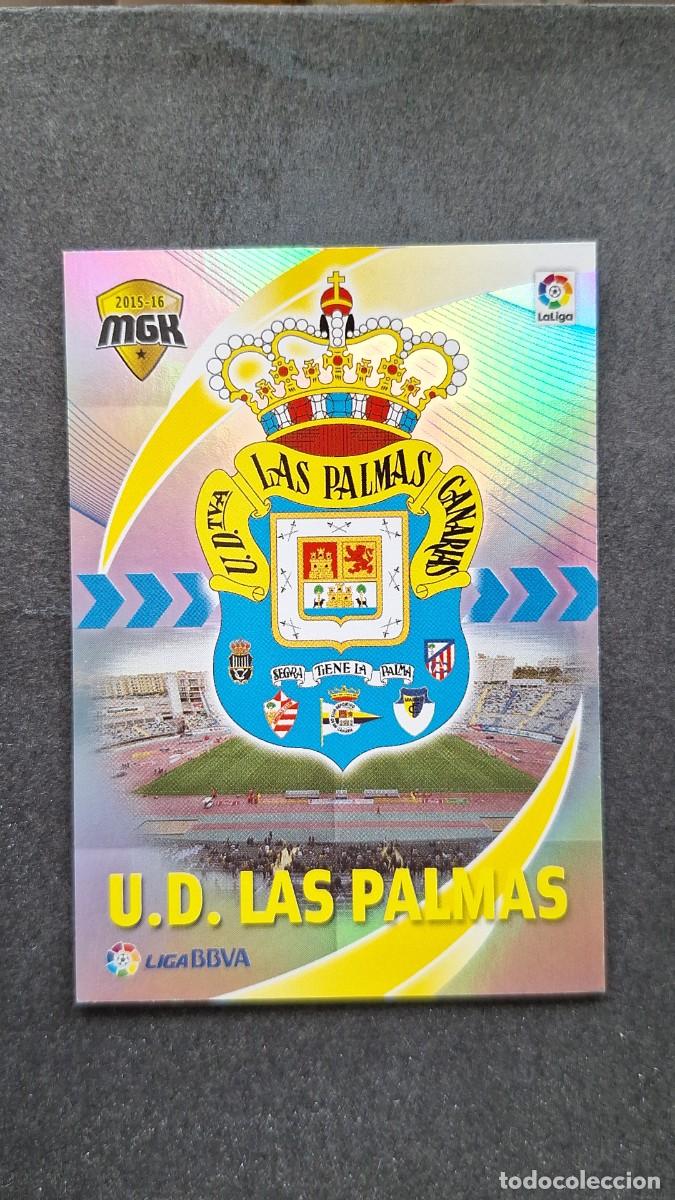 Cromos de f&uacute;tbol: L1 ESCUDO U. D. LAS PALMAS 271 PANINI MEGACRACKS 2015 2016 15 16