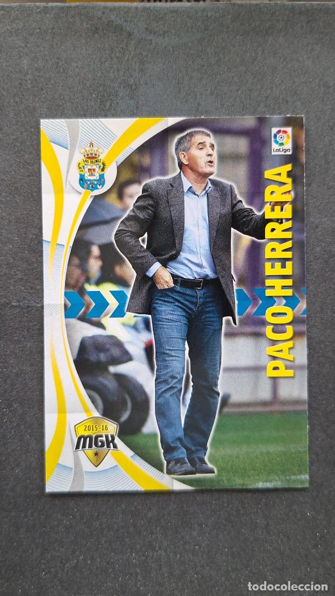 Cromos de f&uacute;tbol: L1 PACO HERRERA ENTRENADOR U. D. LAS PALMAS 272 PANINI MEGACRACKS 2015 2016 15 16