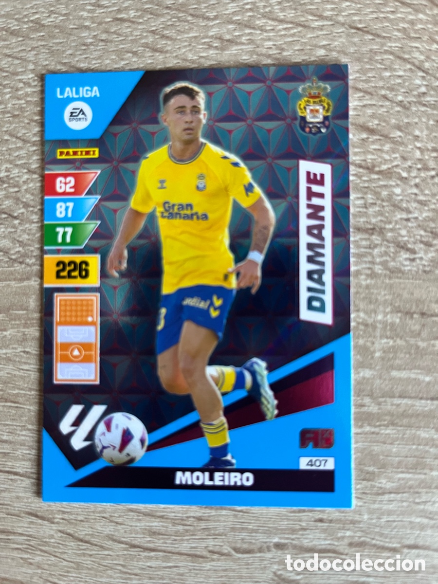 Cromos de Futebol: 407 MOLEIRO DIAMANTE ADRENALYN 2023 2024 23 24 UD LAS PALMAS