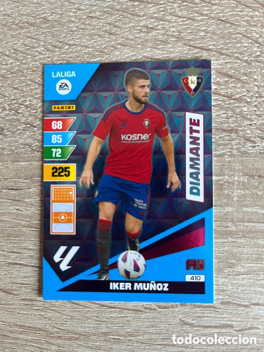 Cromos de Futebol: 410 IKER MU&Ntilde;OZ DIAMANTE ADRENALYN 2023 2024 23 24 OSASUNA