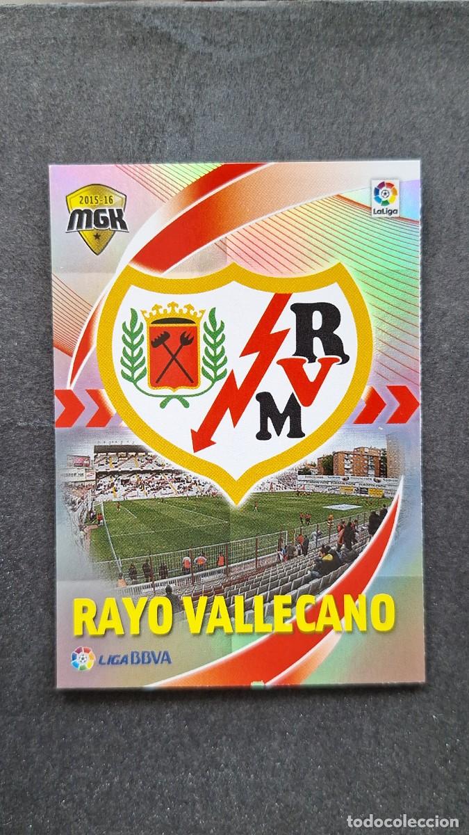 Cromos de f&uacute;tbol: L1 ESCUDO RAYO VALLECANO 379 PANINI MEGACRACKS 2015 2016 15 16