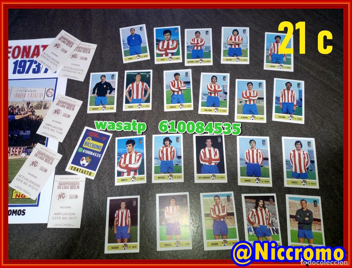 Cromos de Futebol: 21 jugadores del at madrid LIGA DE FUTBOL 73 74 cromos editados por Niccromo
